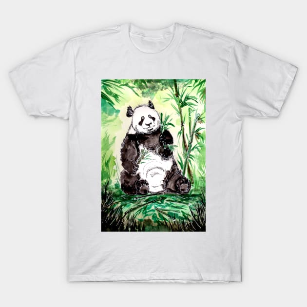 Hungry Big Panda Bear T-Shirt by ZeichenbloQ